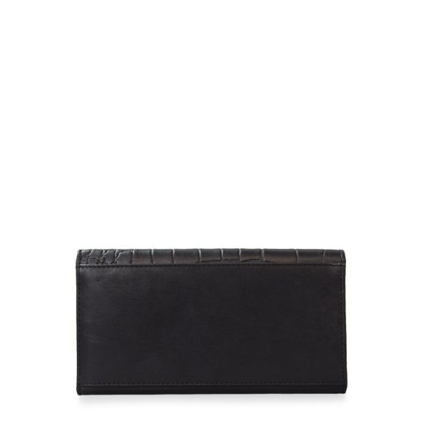 O My Bag Enveloppe Pixie Black Croco Classic Leather  (OMB-E103CVI) - MerkenOutlet