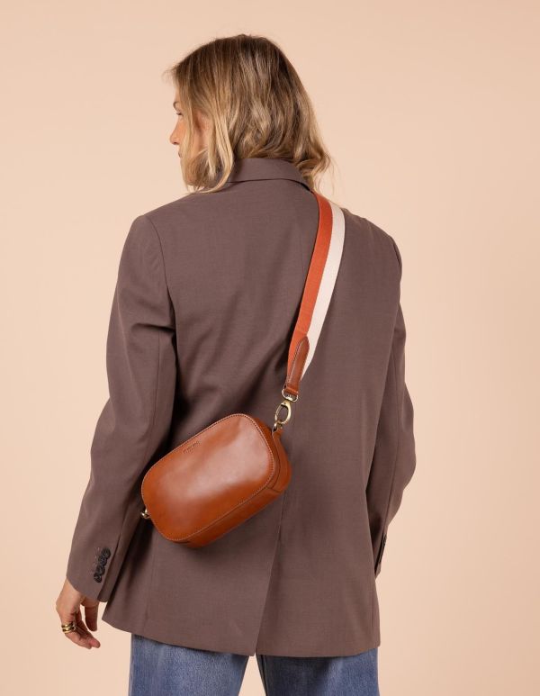 O My Bag Maya Cognac Classic Leather  (OMB-E188BV) - MerkenOutlet