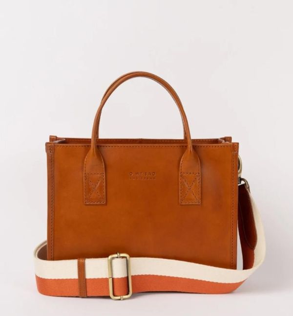 O My Bag Jackie Midi Cognac Classic Leather  (OMB-E194BV) - MerkenOutlet