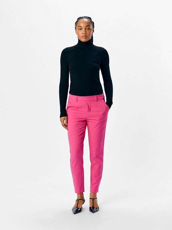 Object Lisa Slim Pant Raspberry Sorbet Melange  (23029728-raspberry sorbet) - MerkenOutlet