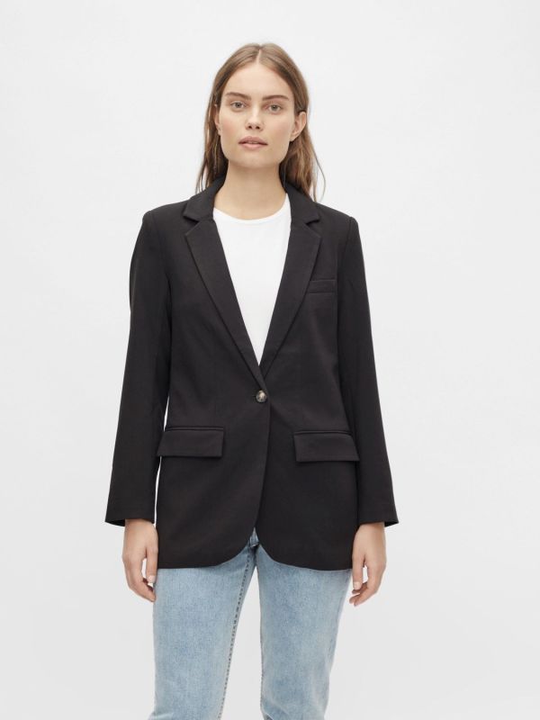 Object Sigrid L/S Blazer Noos Black  (23035737black) - MerkenOutlet