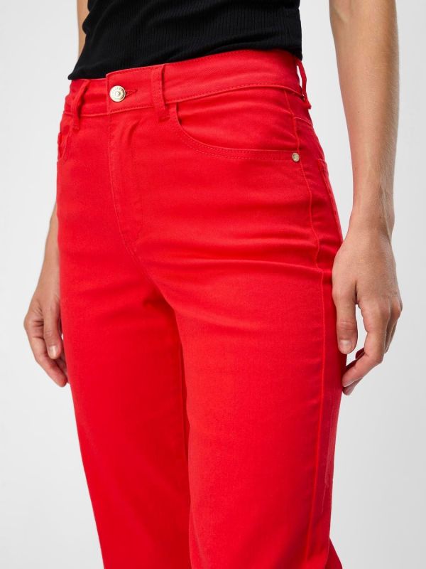 Object Marina MW Twill Jeans Flame Scarlet  (23037484-flame scarlet) - MerkenOutlet