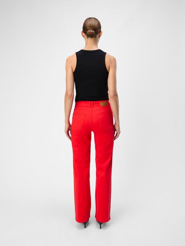 Object Marina MW Twill Jeans Flame Scarlet  (23037484-flame scarlet) - MerkenOutlet