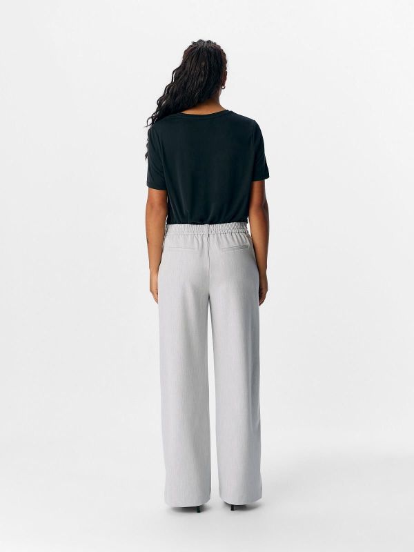 Object Lisa Wide Pant Light Grey Melange  (23037921 light  grey melange) - MerkenOutlet