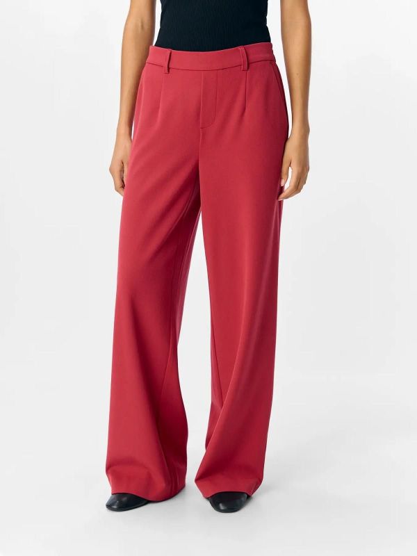 Object Lisa Wide Pant Karanda Red  (23037921 karanda red) - MerkenOutlet