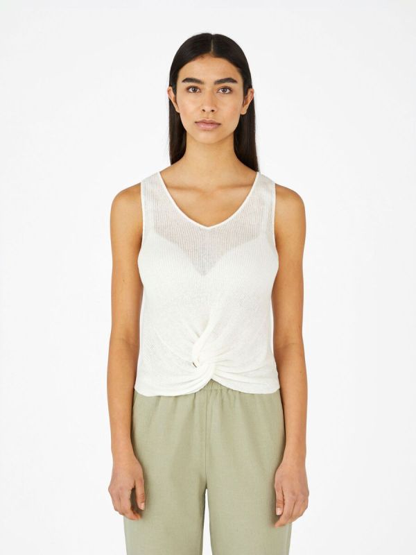 Object Yori S/L Knit Top Cloud Dancer  (23038922-clouddancer) - MerkenOutlet