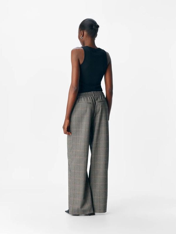 Object Lisa Wide Pant Black Humus Tannin  (23040544 black humus tannin) - MerkenOutlet
