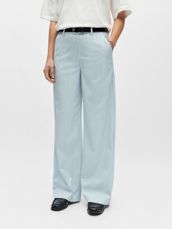 Object Lisa Wide Pant Cloud Dancer/Winter Sky  (23040544 cloud dancer/WINTER SKY) - MerkenOutlet