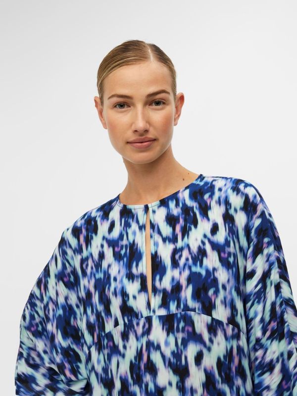 Object Lunia 3/4 Top Amparo Blue-White  (23043831-amparo) - MerkenOutlet