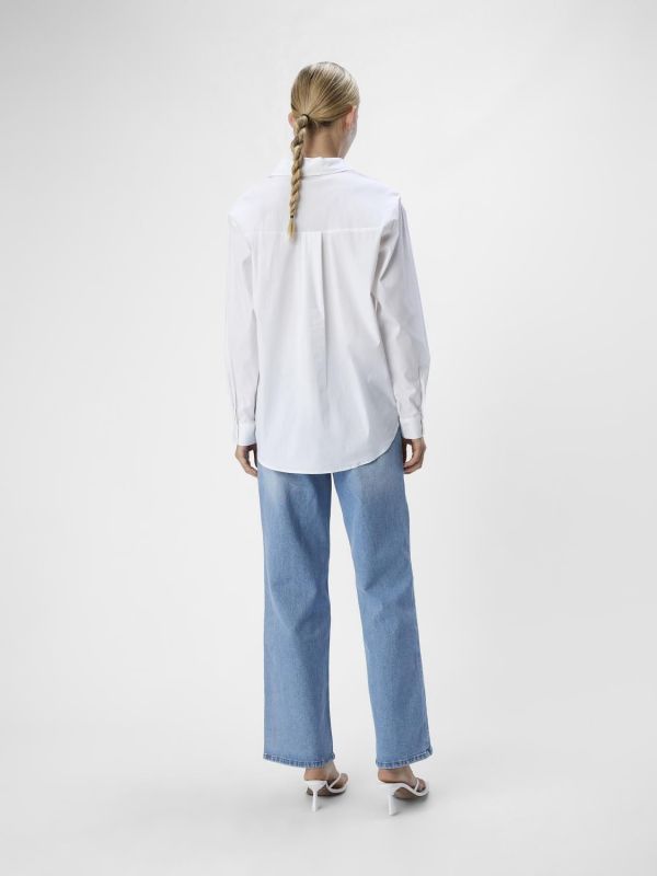 Object Tutta LO L/S Shirt White  (23044666-white ) - MerkenOutlet