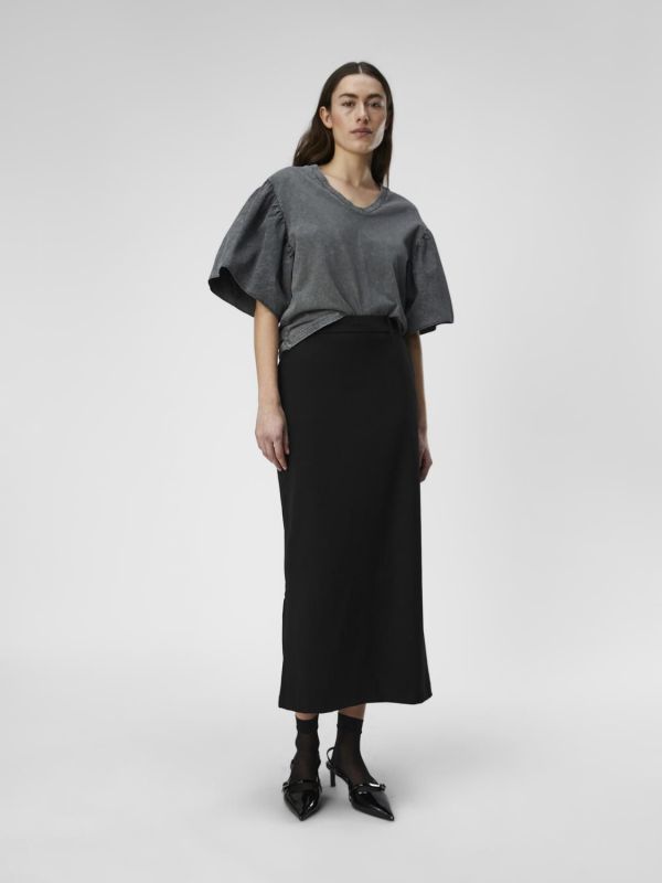 Object Lisa MW Long Skirt Black  (23044679-black) - MerkenOutlet