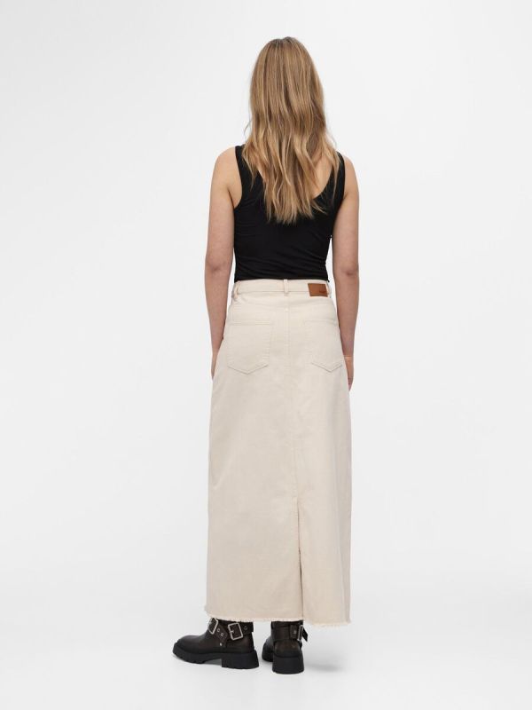 Object Glory Harlow Long Twill Skirt Sandshell  (23045124-sandshell) - MerkenOutlet