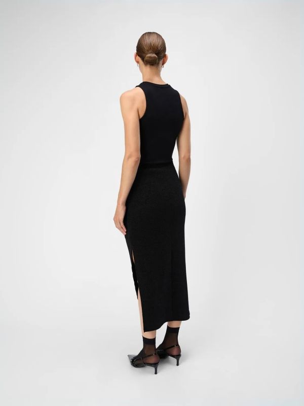 Object Filipa Slim Long Skirt Black  (23045328 black) - MerkenOutlet