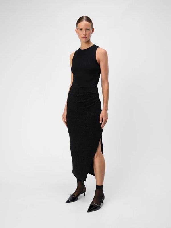 Object Filipa Slim Long Skirt Black  (23045328 black) - MerkenOutlet