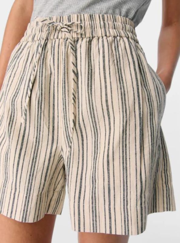 Object Viggo MW LO Short Sandshell Stripes Black  (23046489 sandshell stripes) - MerkenOutlet