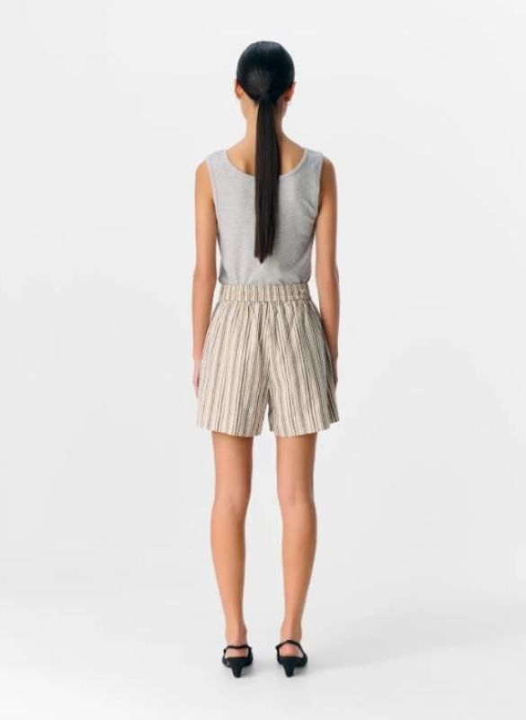 Object Viggo MW LO Short Sandshell Stripes Black  (23046489 sandshell stripes) - MerkenOutlet