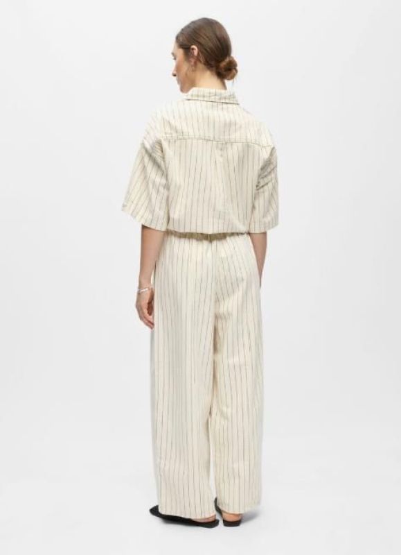 Object Cally MW LO Denim Pant Birch Stripes Black  (23048648 Birch Black) - MerkenOutlet