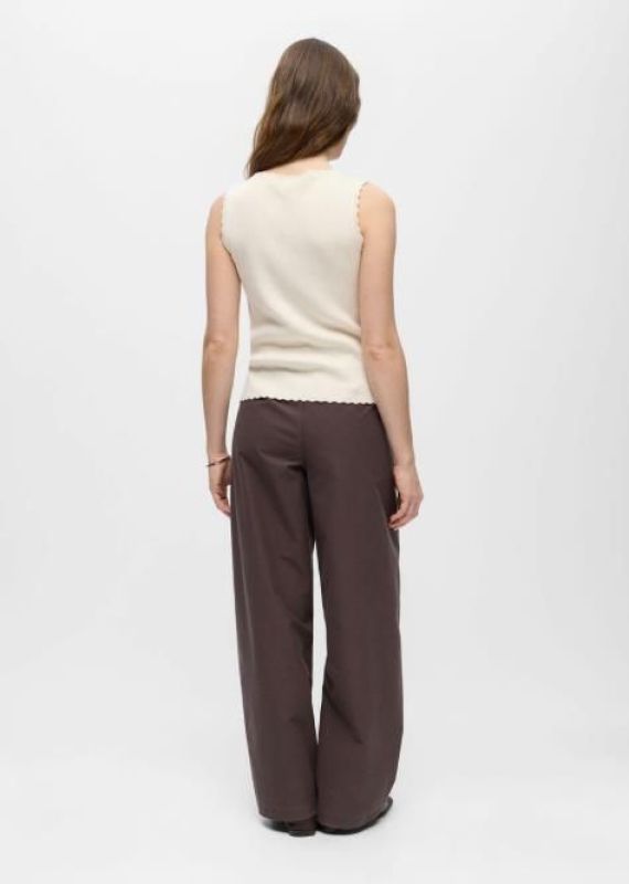 Object Kelly S/L Re O-Neck Top Div Birch  (23048818 BIRCH) - MerkenOutlet