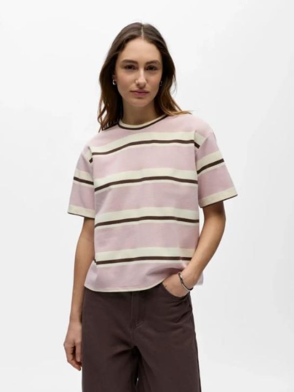 Oject Hazel 2/4 LO T-Shirt Pale Lilac/Cloud Dancer/Rose Brown  (23048854 Pale Lilac Cloud dancer/rose br) - MerkenOutlet