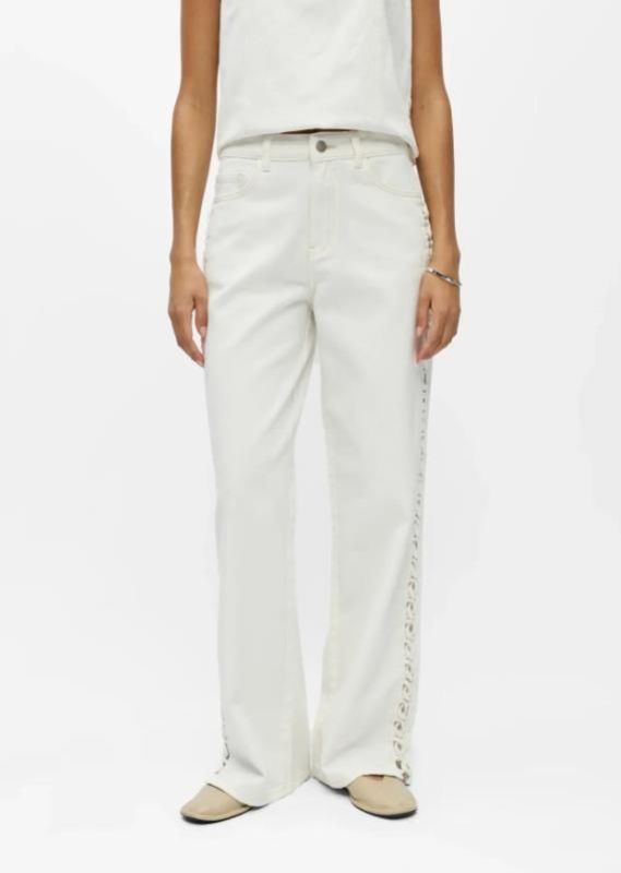 Object Rio Trice MW Jeans White  (23049173 White) - MerkenOutlet