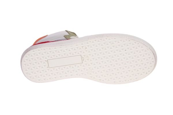 Ocra Grijs-Multi Hoge Sneaker  (D407-GRIGIO) - MerkenOutlet