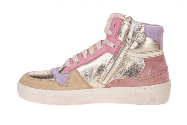 Ocra Goud Hoge Sneaker  (D407-VIT/24I7) - MerkenOutlet