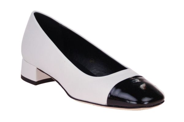 Odare Sebastian Offwhite-Zwarte Ballerina Met Hakje  (SEBASTIAN OFFWHITE/NERO) - MerkenOutlet