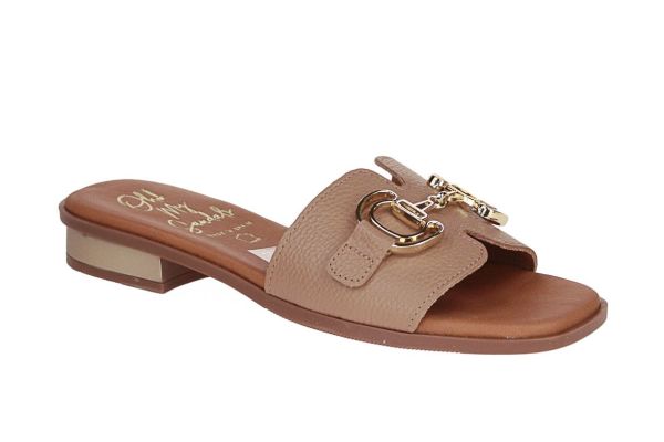 Oh My Sandals Taupe Slipper  (5592-TAUPE) - MerkenOutlet