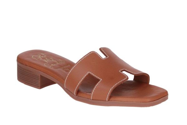 Oh My Sandals Camel Slipper  (5810A-ROBLE) - MerkenOutlet