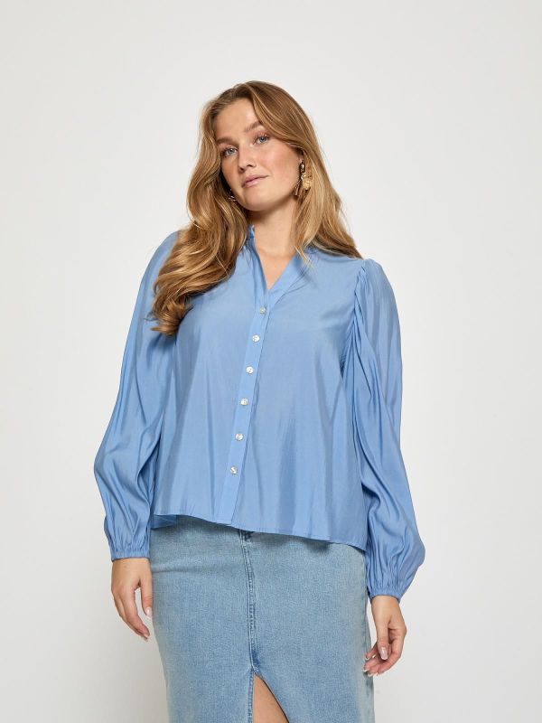 Peppercorn Beth Shirt Cornflower  (PC8699-2016) - MerkenOutlet