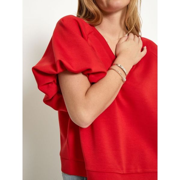Peppercorn Minnie GRS Ballon Sleeve Blouse Aura Orange  (PC8758-4049) - MerkenOutlet