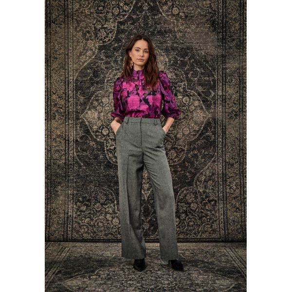 Peppercorn Roseline High Waisted Cropped Pant Dark Grey  (PC7492-2890) - MerkenOutlet