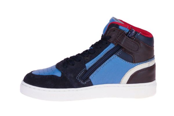 Pinocchio Blauw Hoge Sneaker  (P1665-46CO) - MerkenOutlet