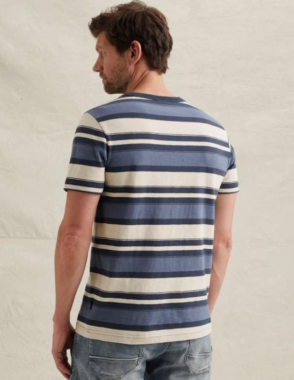 PME Legend Short Sleeve R Neck Slub Bijou Blue  (PTSS2603589-5052) - MerkenOutlet