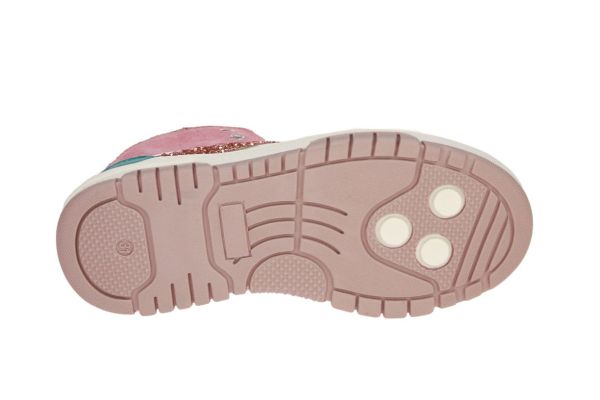Poldino Zilver-Roze Hoge Sneaker  (6430LA) - MerkenOutlet