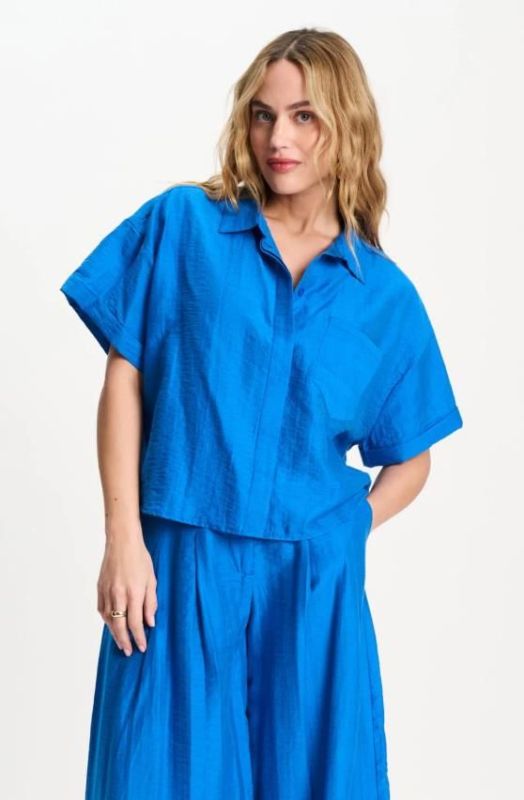 Pom Amsterdam Blouse Ocean Blue  (SP9542-650) - MerkenOutlet