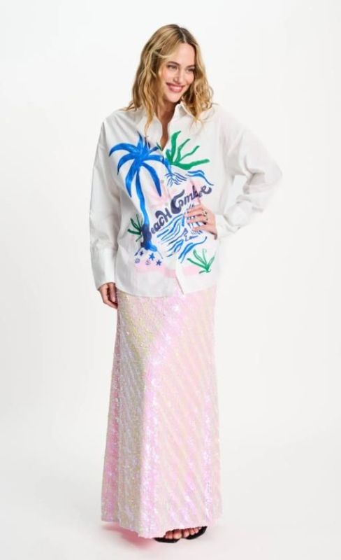 Pom Amsterdam Blouse Poplin Beachcomber White  (SP9547-100) - MerkenOutlet