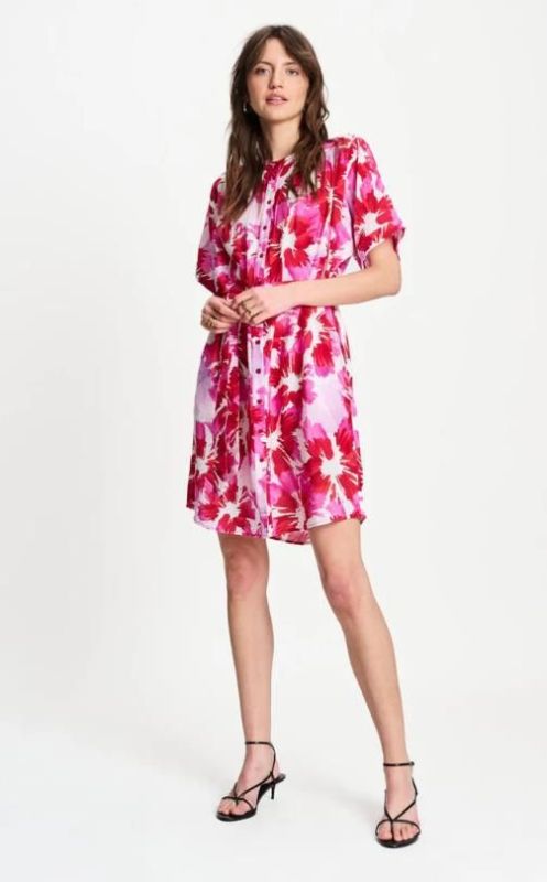 Pom Amsterdam Dress Bubble Bloom Lavender  (SP9590-998) - MerkenOutlet