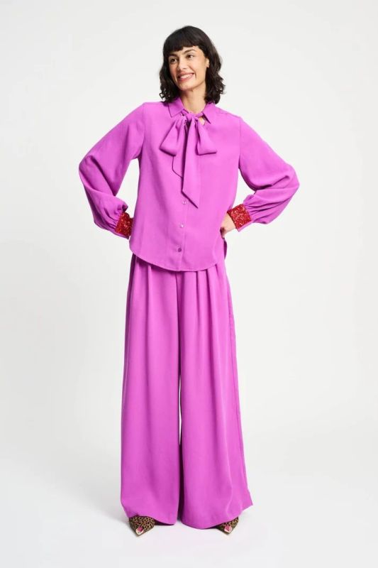 POM Amsterdam Pants Wide Leg Frosting Pink  (SP9388-500 PINK) - MerkenOutlet