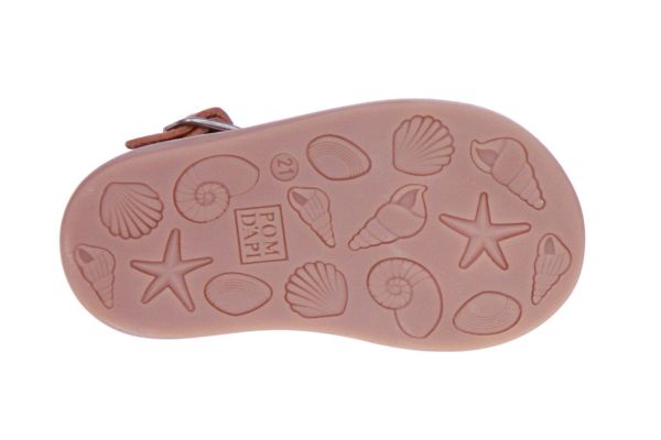 Pom d'Api Poppy Daddy Camel Sandaal  (POPPY-DADDY) - MerkenOutlet