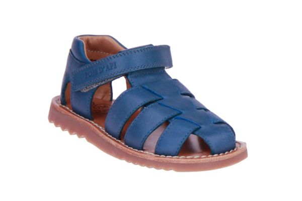 Pom d'Api Waff Papy Blauw Gesloten Sandaal  (WAFF-PAPY) - MerkenOutlet