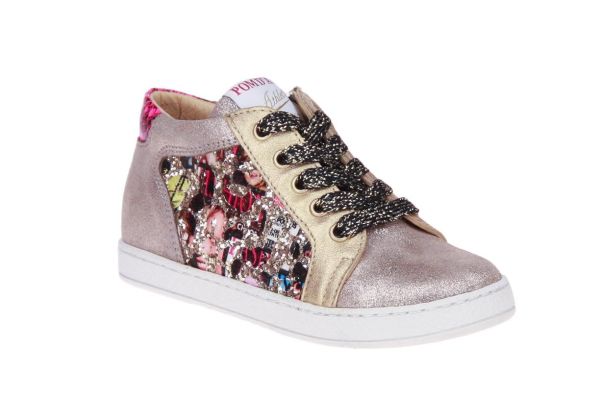 Pom d'Api Mousse Zip Top Gouden Sneaker  (MOUSSE-ZIP) - MerkenOutlet