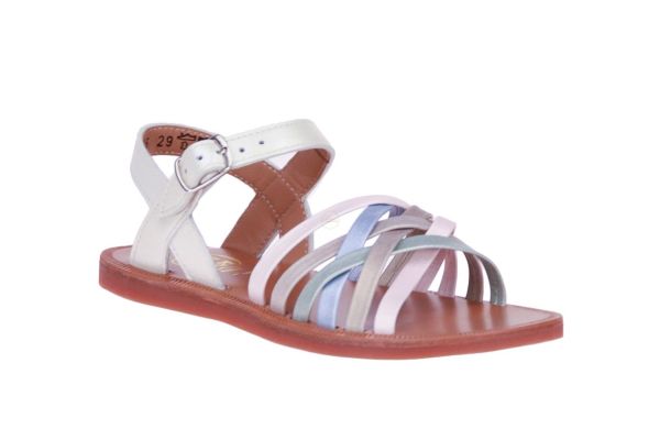 Pom d'Api Plagette Lux Witte Sandaal  (PLAGETTE-LUX) - MerkenOutlet