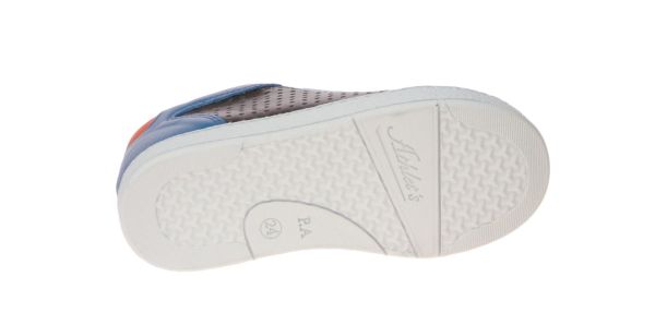 Pom d'Api Grijs-Oranje Sneaker  (MOUSSE-ZIP) - MerkenOutlet