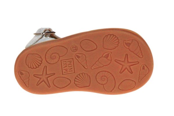 Pom d'Api Poppy Ice Cream Sandaal Zilver  (POPPY ICECREAM) - MerkenOutlet