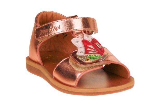 Pom d'Api Poppy Papillon Sandaal Metallic Roze  (POPPY PAPILLON) - MerkenOutlet