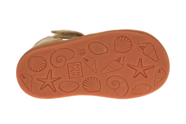 Pom d'Api Poppy Strap Sandaal Goud  (POPPY STRAP) - MerkenOutlet