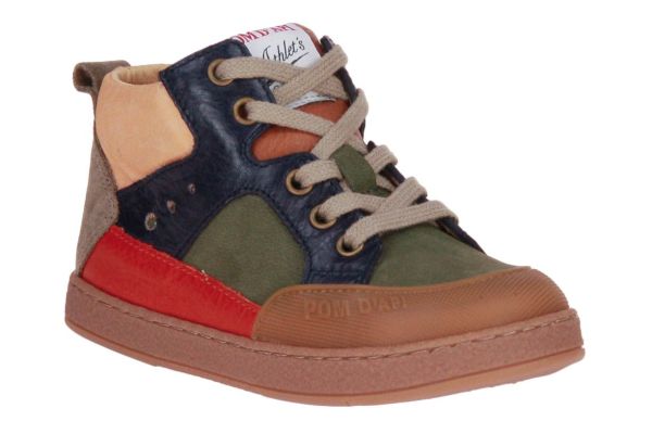 Pom d'Api Mousse Bump Kaki-Blauwe Sneaker  (MOUSSE BUMP KAKI NAVY) - MerkenOutlet