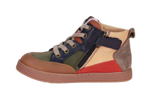 Pom d'Api Mousse Bump Kaki-Blauwe Sneaker  (MOUSSE BUMP KAKI NAVY) - MerkenOutlet