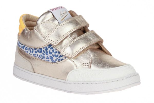 Pom D'api Mousse Backy Velcroschoen Goud  (MOUSSE BACKY) - MerkenOutlet